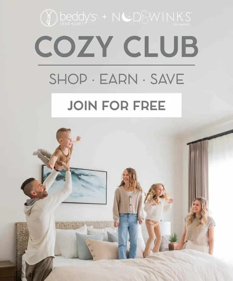 a family enjoys their Beddys zipper bedding